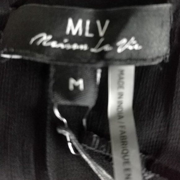 Maison La Vie Black  Beaded Shift Black Dress SZM - Picture 6 of 6